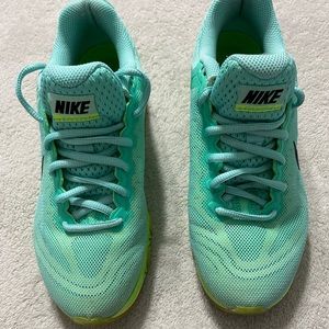 NIKE Womens Air Max Tailwind 7 Running Shoes Light Retro Black Lime